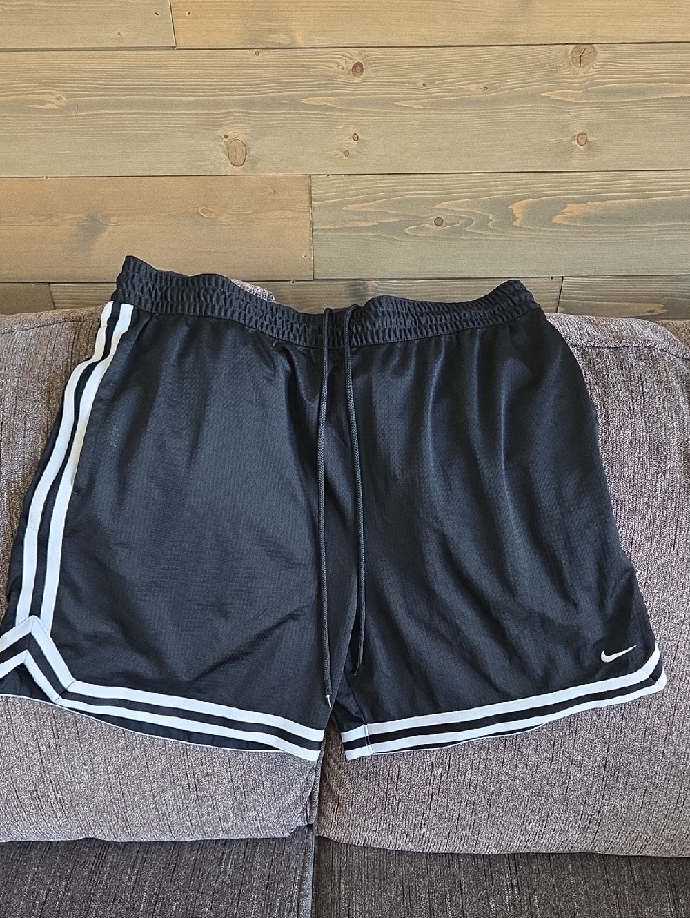 Nike Black Shorts with White Side Stripes